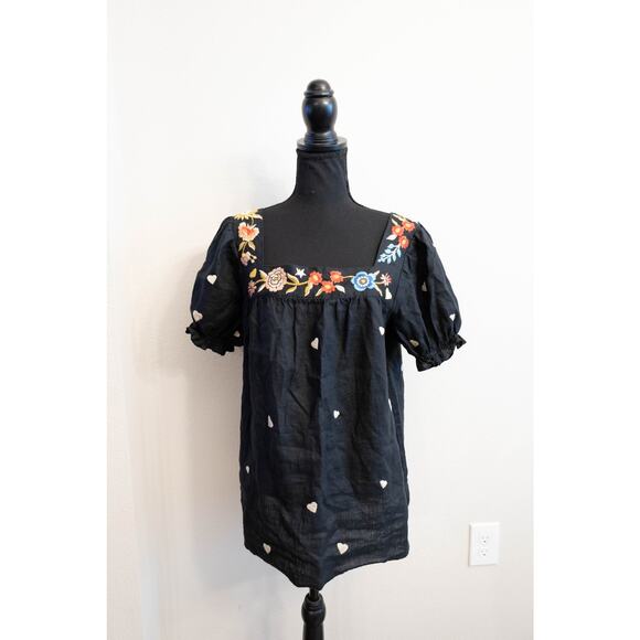 Johnny Was Maris Square Neck Park Blouse Size Medium - Picture 3 of 9